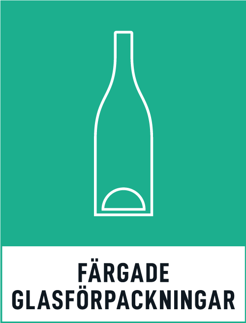 fargade glasforpackningar RGB